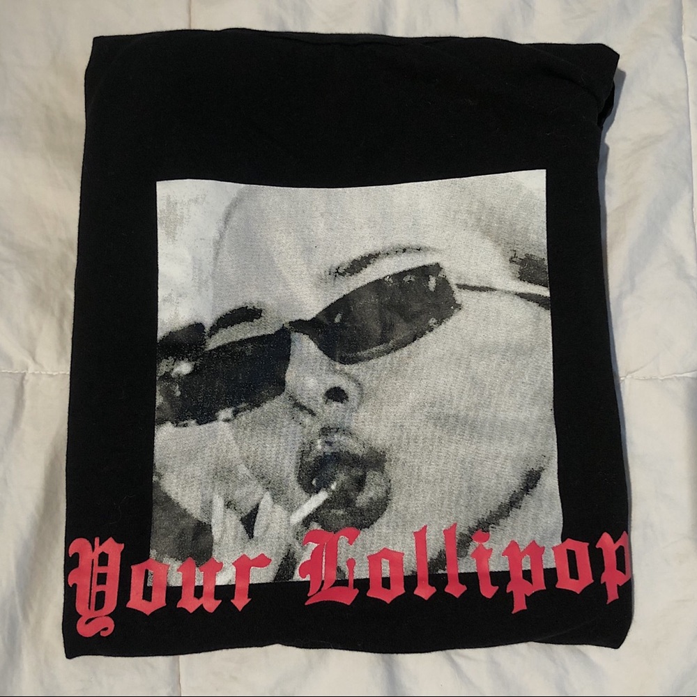 black graphic t-shirt